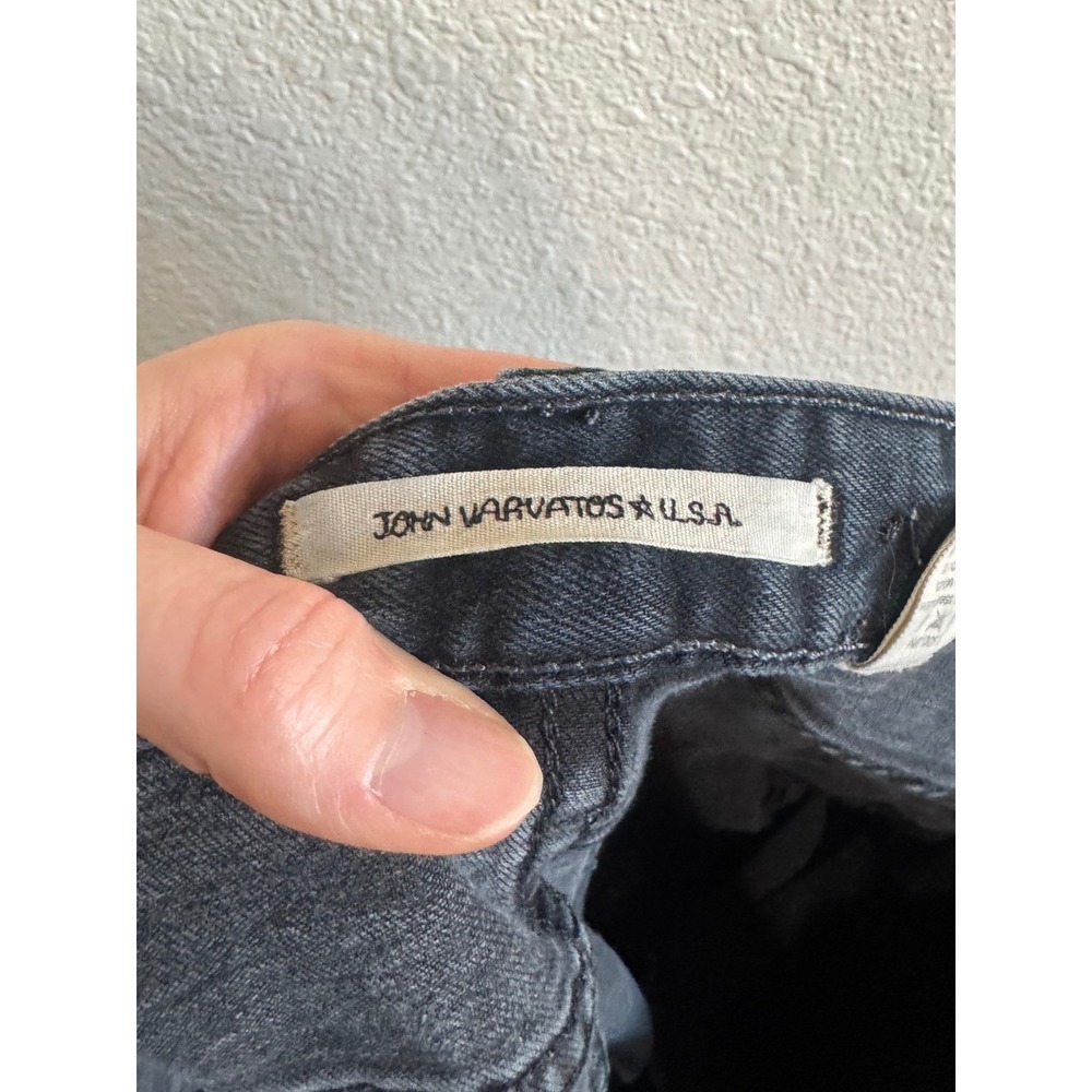 John Varvatos Jeans Mens 34 Black Slim Straight Fit Denim Pants Western - Picture 4 of 12